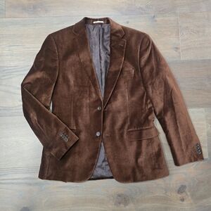 Alfani Rich Brown Velvet Men's Blazer
